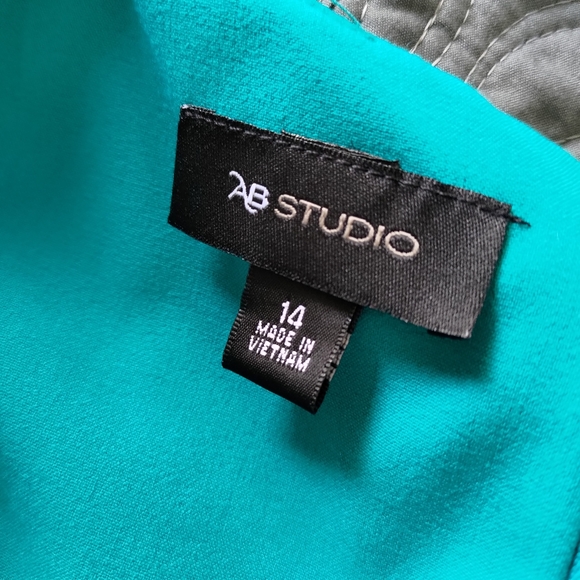 AB Studio Turquoise Fit and Flare Dress Size 14 - Picture 2 of 7